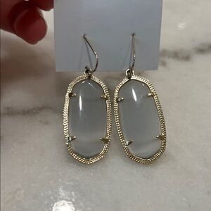 Kendra Scott Gold and Silver Oval Earrings